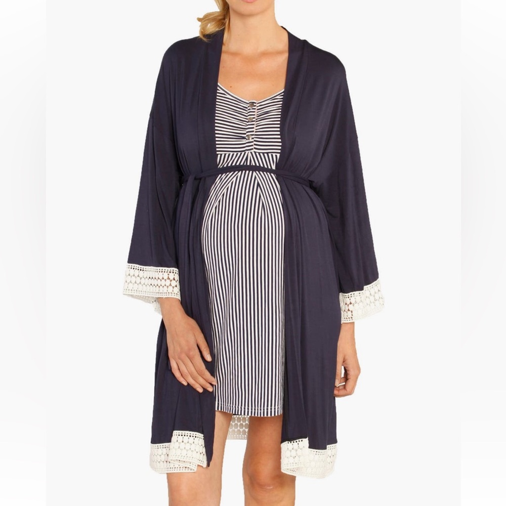 Angel MATERNITY robe & nightgown set Medium